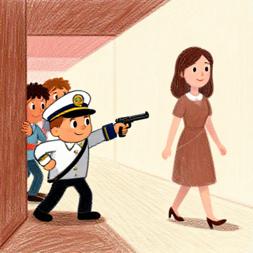 Chapter 3 illustration: Captain Marryat and the Gun